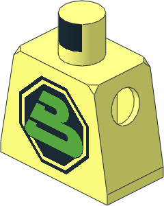 Minifig Torso with Blacktron II Pattern