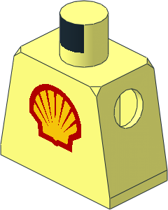 Minifig Torso with Shell Logo 1971 Pattern