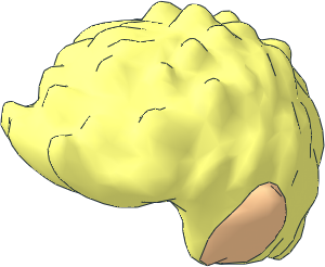 Figure Elves Hair Short Spiked with Light Nougat Ears Figure Elves Hair Short Spiked with Light Nougat Ears