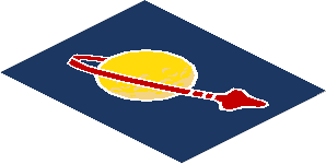 Sticker  2.4 x  3 with Classic Space Logo