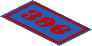 Sticker  2.1 x  3.9 with "396"