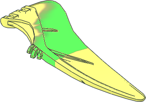 Animal Wing Left Pteranodon with Marbled Dark Bluish Grey Edge Pattern