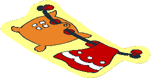 Sticker  3.6 x  6.5 with Washing Line, Pillar and Towel