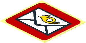 =Sticker  3.3 x  3.5 with Mail Logo