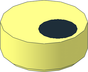 Tile  1 x  1 Round with Off-centred Black Dot Pattern