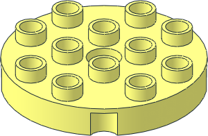 Duplo Plate  4 x  4 Round with Snapping Ridges