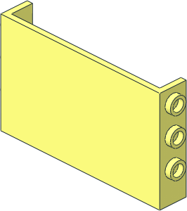 Panel  1 x  6 x  3 with  1 x  3 Studs on Sides