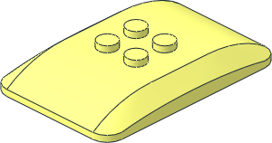 Wedge  6 x  4 x  0.667 Quadruple Curved
