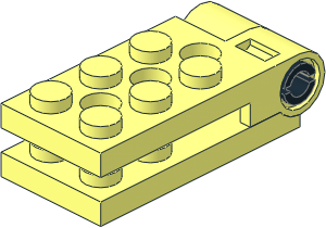 Hinge Plate 2 x 4.5 with Technic Pin with Friction and Slots Hinge Plate 2 x 4.5 with Technic Pin with Friction and Slots