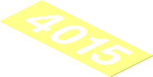 Sticker 1.1 x 2.9 with White "4015" on Transparent Background Sticker 1.1 x 2.9 with White "4015" on Transparent Background