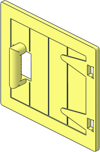 Duplo Door  1 x  4 x  3 Wooden with Handle