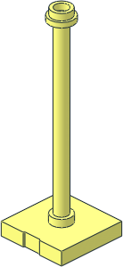 Tile  2 x  2 with Bar and Stud with Stop Ring