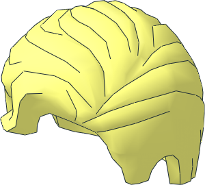 Minifig Hair Swept Right with Front Curl