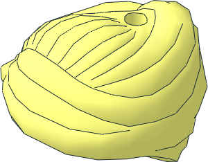 Minifig Hair Swept Back Into Bun