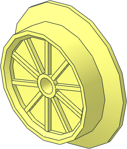 ~Train Wheel Large with Pin Axle Hole ~Train Wheel Large with Pin Axle Hole