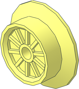 ~Train Wheel Small with Pin Axle Hole