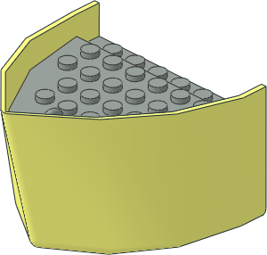 Boat Section Bow  6 x  8 x  3.333 with Light Grey Deck