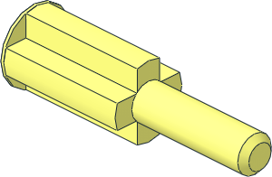 Technic Axle Adapter Metal Short