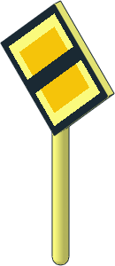 Roadsign Diamond without Base with End Priority Right Pattern