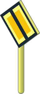 Roadsign Diamond without Base with End Priority Left Pattern