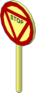 Roadsign Round Large without Base with "STOP" Pattern Roadsign Round Large without Base with "STOP" Pattern