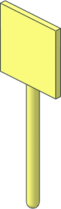 Roadsign Square Small without Base