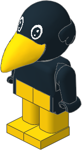 _Figure Fabuland Bird 1 with Body Black/Black/Yellow _Figure Fabuland Bird 1 with Body Black/Black/Yellow