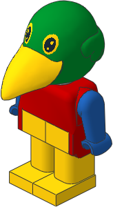 _Figure Fabuland Bird 2 Body Red/Blue/Yellow _Figure Fabuland Bird 2 Body Red/Blue/Yellow