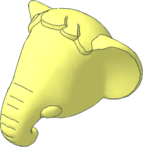 ~Figure Fabuland Elephant Head without Pattern ~Figure Fabuland Elephant Head without Pattern