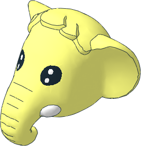 ~Figure Fabuland Elephant Head 1 ~Figure Fabuland Elephant Head 1