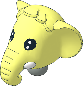 Figure Fabuland Elephant Head 1 with Neck Figure Fabuland Elephant Head 1 with Neck