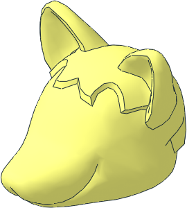 ~Figure Fabuland Fox Head without Pattern