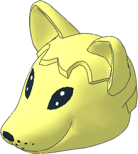 ~Figure Fabuland Fox Head 1 ~Figure Fabuland Fox Head 1