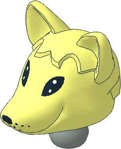 Figure Fabuland Fox Head  1 with Neck