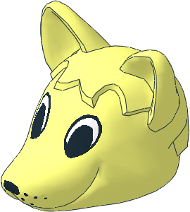 ~Figure Fabuland Fox Head 2 ~Figure Fabuland Fox Head 2