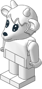 _Figure Fabuland Goat 2 with Body White/White/White _Figure Fabuland Goat 2 with Body White/White/White