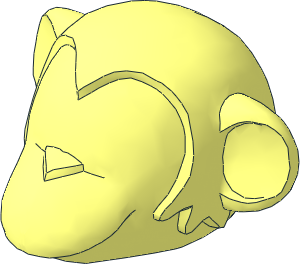 ~Figure Fabuland Monkey Head without Pattern