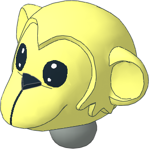 Figure Fabuland Monkey Head 1 with Neck Figure Fabuland Monkey Head 1 with Neck