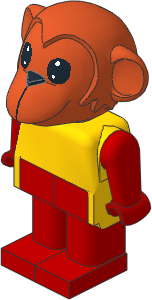 _Figure Fabuland Monkey 1 with Body Yellow/Red/Red _Figure Fabuland Monkey 1 with Body Yellow/Red/Red