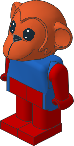 _Figure Fabuland Monkey 1 with Body Blue/Red/Red _Figure Fabuland Monkey 1 with Body Blue/Red/Red