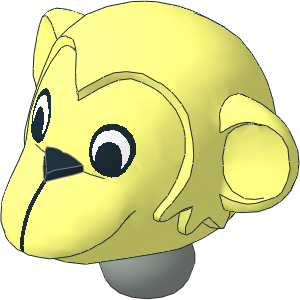 Figure Fabuland Monkey Head 2 with Neck Figure Fabuland Monkey Head 2 with Neck