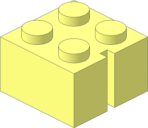 Mursten Brick  2 x  2 with 1 Slot