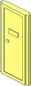 ~Mursten Door  1 x  2 x  4 with Handle (Obsolete)