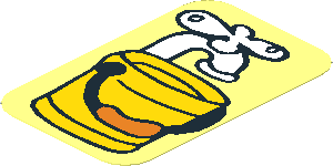 Sticker 2.7 x 1.7 with Bucket and Faucet Sticker 2.7 x 1.7 with Bucket and Faucet