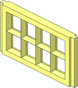 Mursten Window Pane 1 x 4 x 2 Mursten Window Pane 1 x 4 x 2