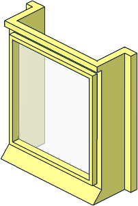 Mursten Window 1 x 3 x 3 with Glass Mursten Window 1 x 3 x 3 with Glass