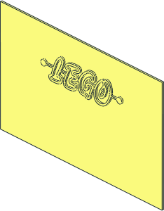 ~Mursten Glass with LEGO Logo for Window 1 x 6 x 4 Panorama ~Mursten Glass with LEGO Logo for Window 1 x 6 x 4 Panorama