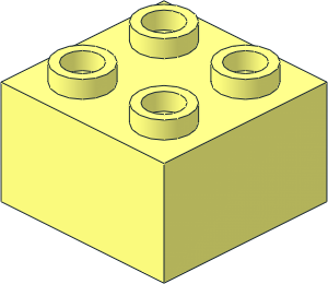 Brick 2 x 2 Minitalia with Underside Cross Stud Brick 2 x 2 Minitalia with Underside Cross Stud