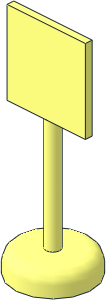 Roadsign Square with Round Base Roadsign Square with Round Base