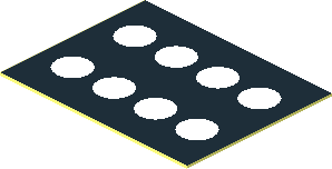 Sticker  0.7 x  0.9 with Eight White Dots on Black Background